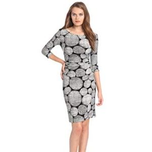 Kamali Kulture 3/4 sleeve black/white knit dress